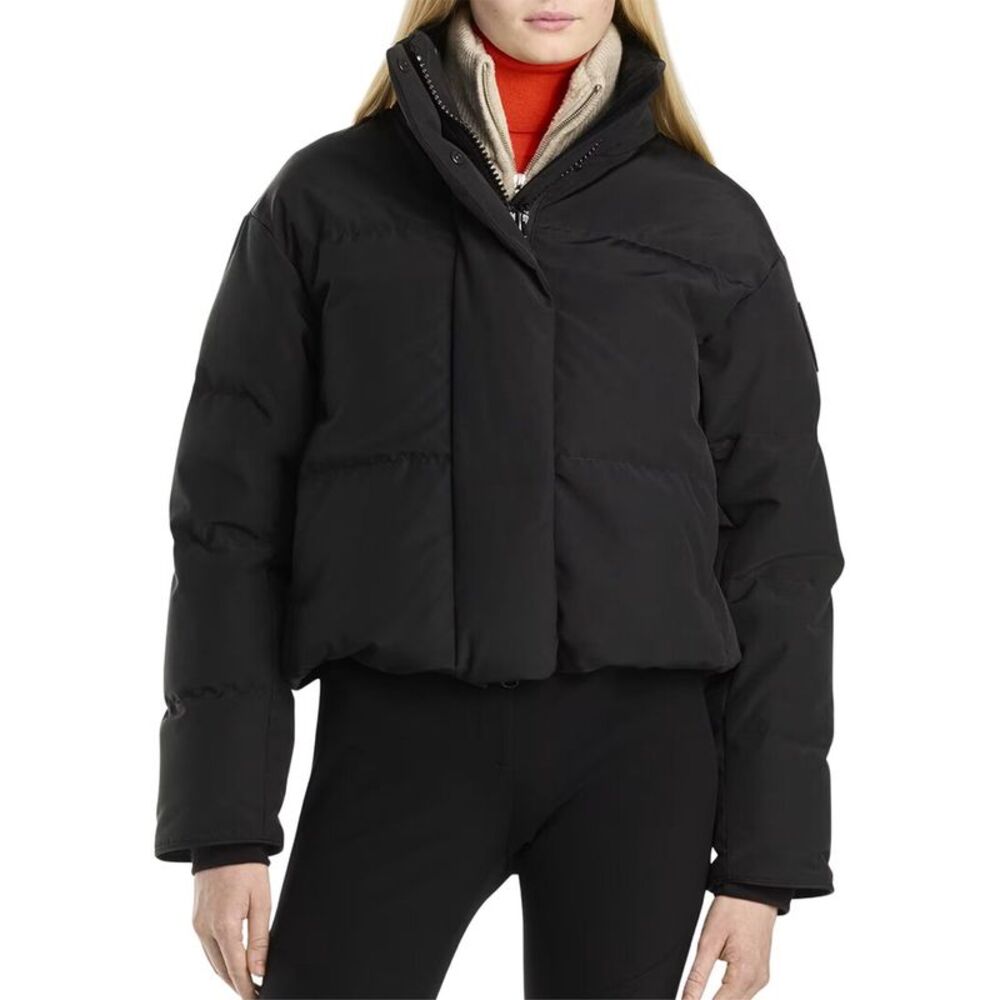 Canada Goose Womens Grandview Black Label Cropped Jacket, Black